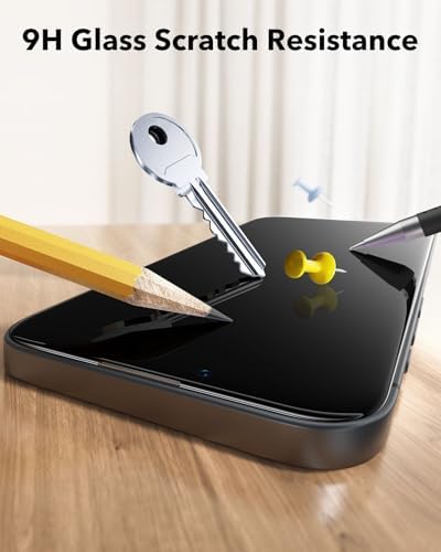 ESR 3 Pack for iPhone 15 Pro Max Screen Protector  Military Grade Shatterproof  9H Hardness  Full Coverage Tempered Glass with UltraFit Tray