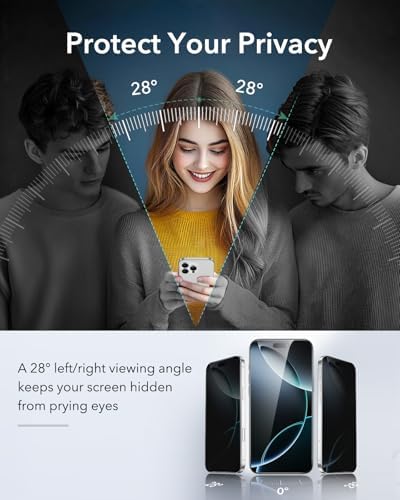 ESR 3 Pack for iPhone 15 Pro Max Screen Protector  Military Grade Shatterproof  9H Hardness  Full Coverage Tempered Glass with UltraFit Tray