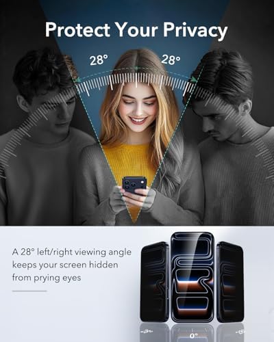 ESR 3 Pack for iPhone 15 Pro Max Screen Protector  Military Grade Shatterproof  9H Hardness  Full Coverage Tempered Glass with UltraFit Tray