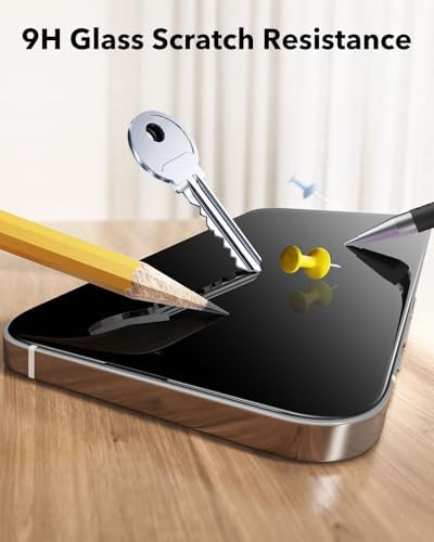 ESR 3 Pack for iPhone 15 Pro Max Screen Protector  Military Grade Shatterproof  9H Hardness  Full Coverage Tempered Glass with UltraFit Tray