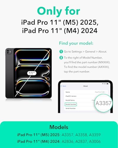 ESR Paper Feel Magnetic Screen Protector for iPad Air 13 Inch M3/M2  7th/6th Gen  2025/2024   Write and Draw Like on Paper  Detachable and Reusable  Compatible with Tempered Film  Matte  Anti Glare