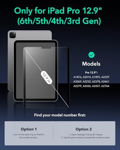 ESR Paper Feel Magnetic Screen Protector for iPad Air 13 Inch M3/M2  7th/6th Gen  2025/2024   Write and Draw Like on Paper  Detachable and Reusable  Compatible with Tempered Film  Matte  Anti Glare