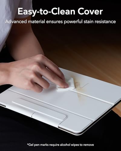 ESR for iPad Air 13 Inch Case M3/M2  2025/2024   iPad Pro 12 9 6th/5th/4th Gen  Powerful Magnetic Attachment  Slim Trifold Stand Case  Supports Pencil Pro & Pencil  USB C   Rebound Series  Black