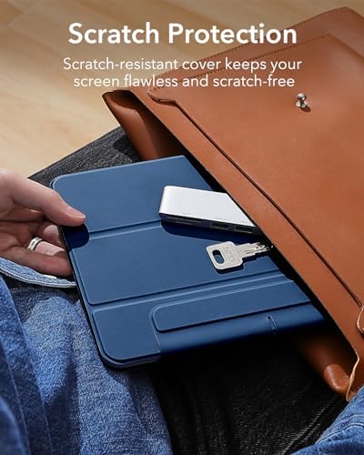 ESR for iPad Air 13 Inch Case M3/M2  2025/2024   iPad Pro 12 9 6th/5th/4th Gen  Powerful Magnetic Attachment  Slim Trifold Stand Case  Supports Pencil Pro & Pencil  USB C   Rebound Series  Black