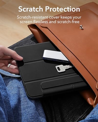 ESR for iPad Air 13 Inch Case M3/M2  2025/2024   iPad Pro 12 9 6th/5th/4th Gen  Powerful Magnetic Attachment  Slim Trifold Stand Case  Supports Pencil Pro & Pencil  USB C   Rebound Series  Black