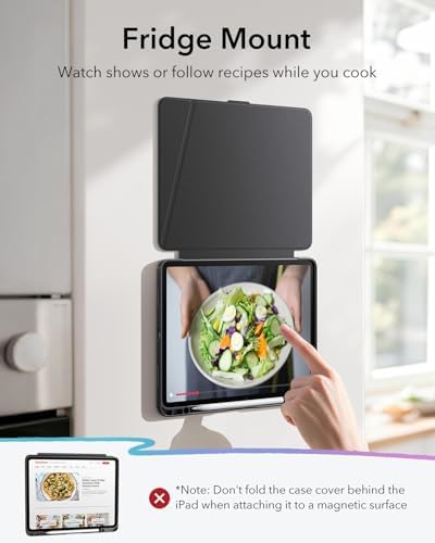 ESR for iPad Air 13 Inch Case M4/M3/M2  2026/2025/2024   Vertical Stand Cover  Multi Stand Angles  Ultra Stable Case with Pencil Holder  Flip Series  Black