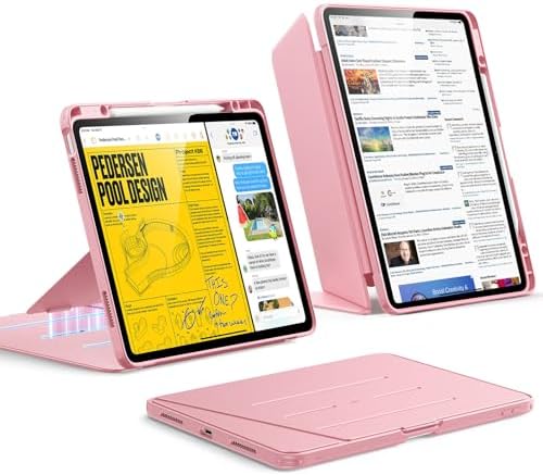 ESR for iPad Air 13 Inch Case M4/M3/M2  2026/2025/2024   Vertical Stand Cover  Multi Stand Angles  Ultra Stable Case with Pencil Holder  Flip Series  Black