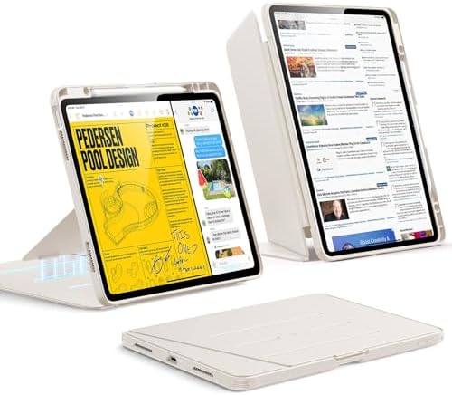 ESR for iPad Air 13 Inch Case M4/M3/M2  2026/2025/2024   Vertical Stand Cover  Multi Stand Angles  Ultra Stable Case with Pencil Holder  Flip Series  Black