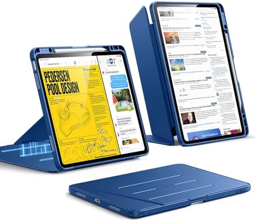 ESR for iPad Air 13 Inch Case M4/M3/M2  2026/2025/2024   Vertical Stand Cover  Multi Stand Angles  Ultra Stable Case with Pencil Holder  Flip Series  Black