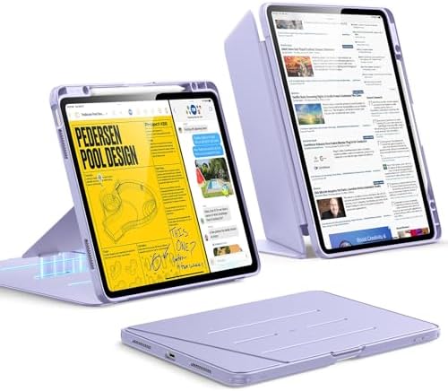 ESR for iPad Air 13 Inch Case M4/M3/M2  2026/2025/2024   Vertical Stand Cover  Multi Stand Angles  Ultra Stable Case with Pencil Holder  Flip Series  Black