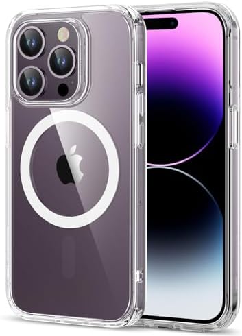 ESR for iPhone 14/iPhone 13 Case  Compatible with MagSafe  Classic Hybrid Magnetic Mobile Phone Case iPhone 14/13 Case  Military Standard  Drop Protection  Clear