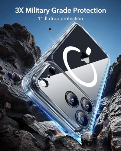 ESR for iPhone 17 Pro Case  Camera Control  Compatible with MagSafe  Shockproof Military Grade Protection  Magnetic Phone Case for iPhone 17 Pro  Classic Hybrid Case  Clear