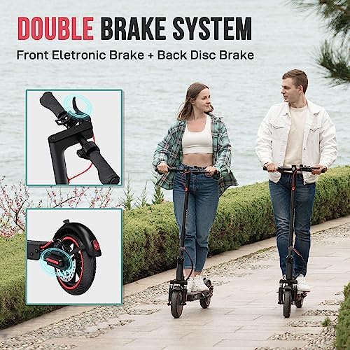 EVERCROSS Electric Scooter  350W/500W Electric Scooter Adults  8 5/10 Tires  Up to 19/22 Miles Range  19 MPH Lightweight E Scooter with Dual Shock Absorption