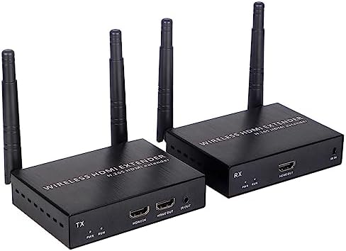 EXVIST Wireless HDMI Extender Transmitter and Receiver W/HDMI Loop Out  Up to 656 Feet  IR Support  Suitable for Transmitting Video from Laptop  PC  YouTube  Xbox One  PS4 to HDTV or Projector