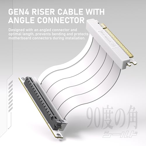 EZDIY FAB Vertical GPU Mount with High Speed PCIE 4 0 Riser Cable  ARGB Module  115mm/4 52in Flexible Extension  90 Degree Connector  Only Compatible to Full Opened PCIe Slots White YIHPI344 3