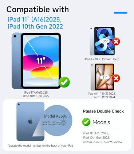 EZ GLAZ 2 Pack for iPad A16 2025 11th  11 Inch  / 10th Gen 2022  10 9 Inch  Screen Protector  Military Grade Shatterproof  9H  Tempered Glass with Installation Box  Anti Scratch  Apple Pencil Compatible  HD Clarity  Bubble Free