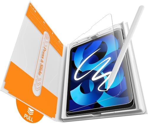 EZ GLAZ 2 Pack for iPad A16 2025 11th  11 Inch  / 10th Gen 2022  10 9 Inch  Screen Protector  Military Grade Shatterproof  9H  Tempered Glass with Installation Box  Anti Scratch  Apple Pencil Compatible  HD Clarity  Bubble Free