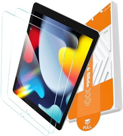 EZ GLAZ 2 Pack for iPad A16 2025 11th  11 Inch  / 10th Gen 2022  10 9 Inch  Screen Protector  Military Grade Shatterproof  9H  Tempered Glass with Installation Box  Anti Scratch  Apple Pencil Compatible  HD Clarity  Bubble Free