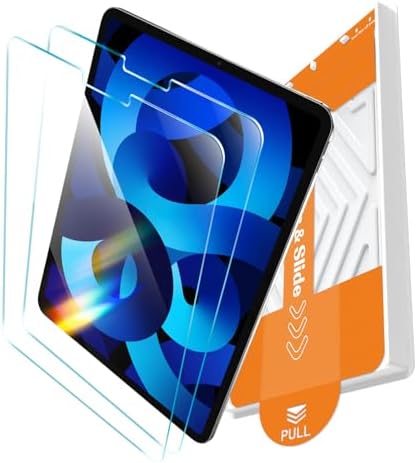 EZ GLAZ 2 Pack for iPad A16 2025 11th  11 Inch  / 10th Gen 2022  10 9 Inch  Screen Protector  Military Grade Shatterproof  9H  Tempered Glass with Installation Box  Anti Scratch  Apple Pencil Compatible  HD Clarity  Bubble Free