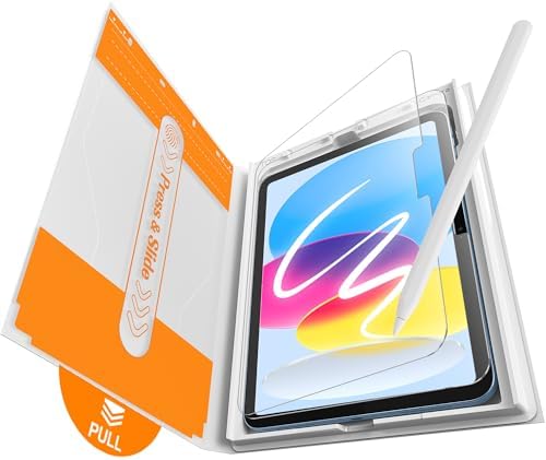 EZ GLAZ 2 Pack for iPad A16 2025 11th  11 Inch  / 10th Gen 2022  10 9 Inch  Screen Protector  Military Grade Shatterproof  9H  Tempered Glass with Installation Box  Anti Scratch  Apple Pencil Compatible  HD Clarity  Bubble Free