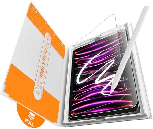 EZ GLAZ 2 Pack for iPad A16 2025 11th  11 Inch  / 10th Gen 2022  10 9 Inch  Screen Protector  Military Grade Shatterproof  9H  Tempered Glass with Installation Box  Anti Scratch  Apple Pencil Compatible  HD Clarity  Bubble Free