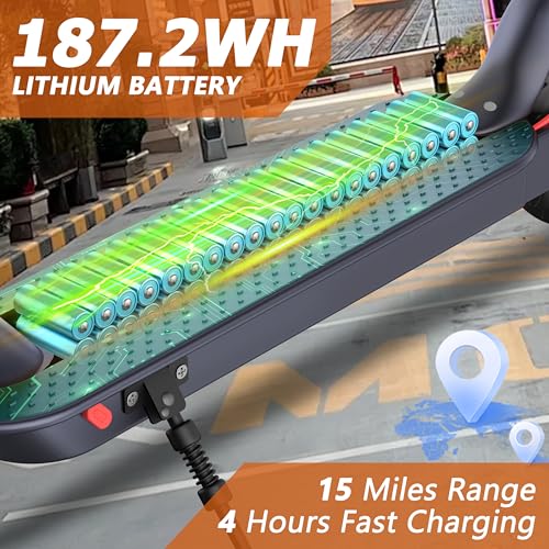 E Scooter for Adults 19 22 MPH 350/500W Motor 281/441Wh Battery 8 5/10 Tires Motorized Scooter Up to 22 Miles Range  Foldable Scooter with Double Shock Absorption/Bearing 265 LBS/APP Control