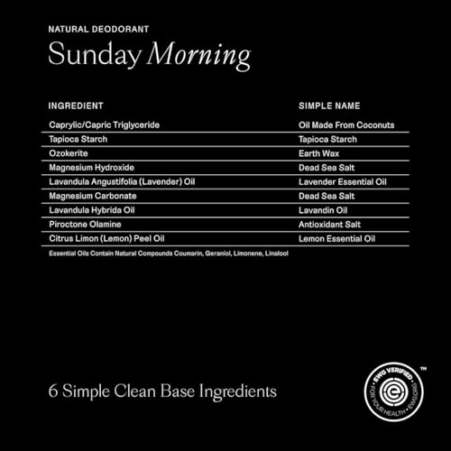 Each & Every Aluminum Free Deodorant for Women & Men   All Natural Deodorant for Sensitive Skin  EWG Verified   Clean  Baking Soda Free  Plant Based Fragrance  Lavender & Lemon  2 5oz  3 Pack