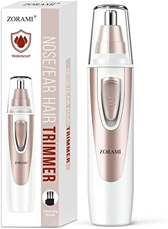 Ear and Nose Hair Trimmer Clipper   2025 Professional Painless Eyebrow & Facial Hair Trimmer for Men Women  Battery Operated Trimmer with IPX7 Waterproof  Dual Edge Blades for Easy Cleansing Black