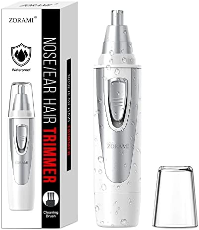 Ear and Nose Hair Trimmer Clipper   2025 Professional Painless Eyebrow & Facial Hair Trimmer for Men Women  Battery Operated Trimmer with IPX7 Waterproof  Dual Edge Blades for Easy Cleansing Black