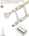 Eastar ETB 330 Bb Tenor Slide Trombone B Flat Brass Plated With Mouthpiece Case