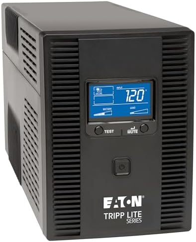 Eaton Tripp Lite Series OMNI1500LCDT 1500VA UPS Battery Backup Computer Uninterruptible Power Supply Units & Surge Protector  810W  10 Outlets  AVR  LCD Screen  3 Year Warranty &  250 000 Insurance