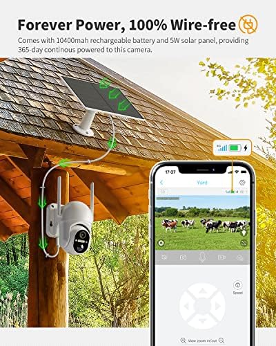Ebitcam 4G LTE Cellular Security Cameras  Solar Powered Camera No WiFi Needed  2K Live Video  360  View  Color Night Vision  Motion&Siren Alert