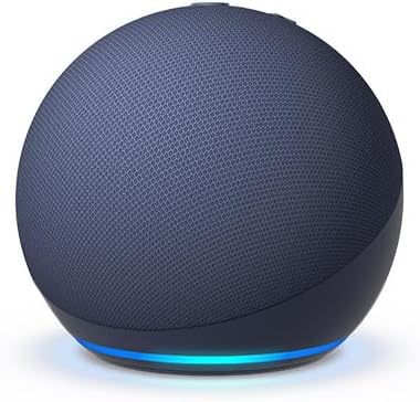 Echo Bundle  Echo Dot  5th Gen  2022 release    Deep Sea Blue and Limited Edition Marvel Iron Man Stand
