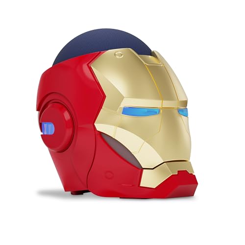 Echo Bundle  Echo Dot  5th Gen  2022 release    Deep Sea Blue and Limited Edition Marvel Iron Man Stand