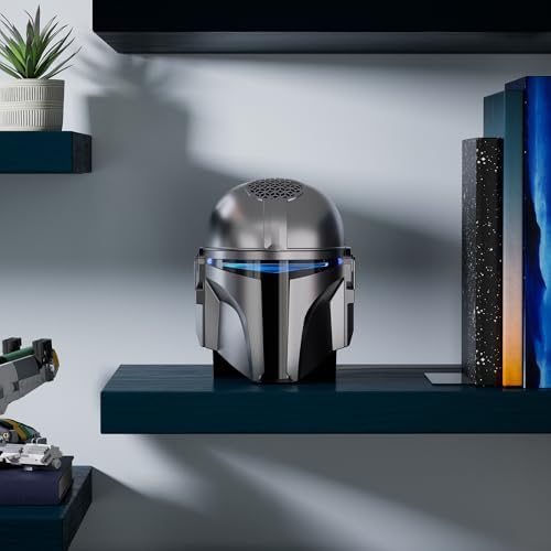 Echo Dot Star Wars Bundle  Includes Echo Dot  Deep Sea Blue and The Mandalorian Helmet Stand   Limited Edition