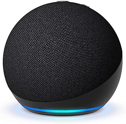 Echo Dot  5th Gen  2022 release    International Version with US Power Adaptor   Smart speaker with Alexa   Charcoal