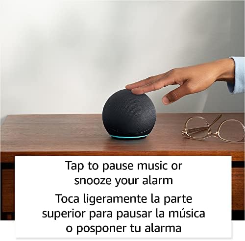 Echo Dot  5th Gen  2022 release    International Version with US Power Adaptor   Smart speaker with Alexa   Charcoal