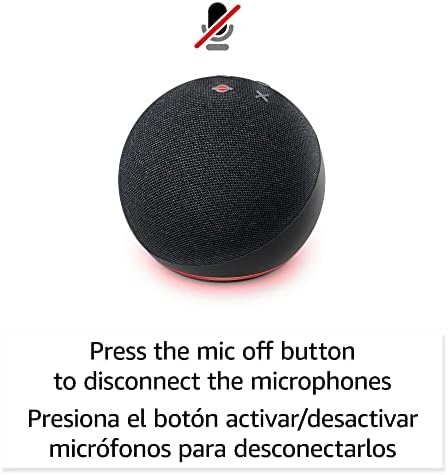 Amazon Echo Dot: parlante Alexa con sonido vibrante, ideal para dormitorios, comedores y oficinas (carbón)