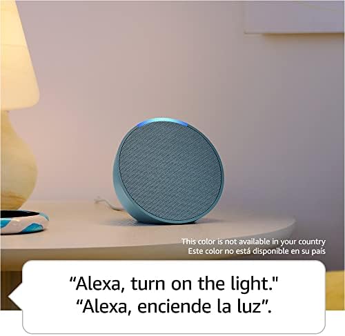 Echo Pop   Full sound compact smart speaker with Alexa   International Version with US Power Adaptor   Charcoal