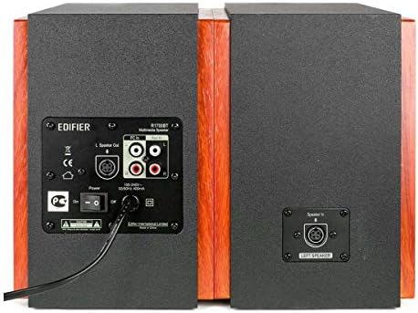 Edifier Amplified Bluetooth Bookshelf Speaker System  2 0 Powered Active Speakers 66 Watt RMS   Wooden