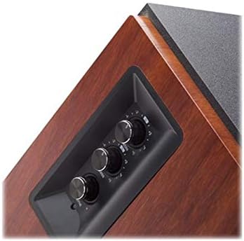 Edifier Amplified Bluetooth Bookshelf Speaker System  2 0 Powered Active Speakers 66 Watt RMS   Wooden