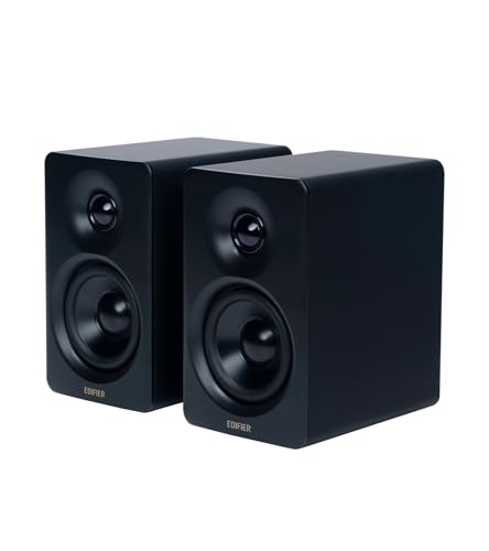 Edifier M60 Multimedia Speaker Bluetooth 5 3  66W RMS  Hi Res Audio & Hi Res Wireless Audio  LDAC 3 Mid Bass & 1 Tweeter  USB C & Aux Inputs  Compact Desktop Speaker   Black