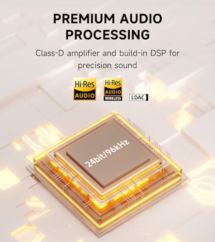 Edifier M60 Multimedia Speaker Bluetooth 5 3  66W RMS  Hi Res Audio & Hi Res Wireless Audio  LDAC 3 Mid Bass & 1 Tweeter  USB C & Aux Inputs  Compact Desktop Speaker   Black  Renewed