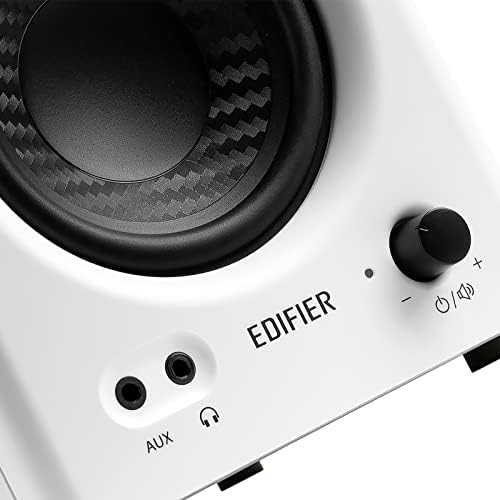 Edifier MR4 42W Powered Monitor Speakers  1 Tweeter & 4 Woofer  Balanced TRS/RCA/AUX  Monitoring/Music Mode  for PC/PS5/TV  Music Production & Gaming White