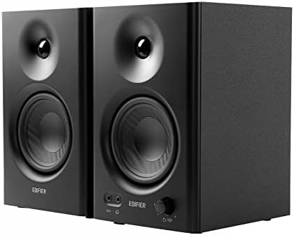 Edifier MR4 42W Powered Monitor Speakers  1 Tweeter & 4 Woofer  Balanced TRS/RCA/AUX  Monitoring/Music Mode  for PC/PS5/TV  Music Production & Gaming White