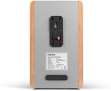 Edifier P12 Passive Bookshelf Speaker   2 Way Speakers with Built in Wall Mount Bracket   Wood Color  Pair   Needs Amplifier or Receiver to Operate