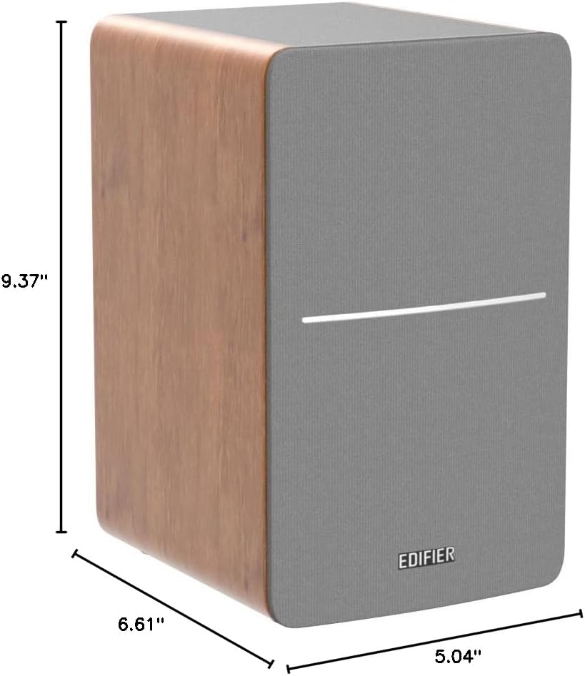 Edifier P12 Passive Bookshelf Speaker   2 Way Speakers with Built in Wall Mount Bracket   Wood Color  Pair   Needs Amplifier or Receiver to Operate