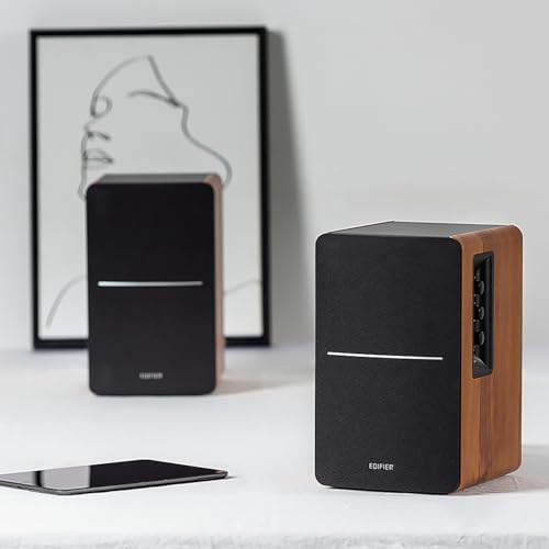 Edifier Powered Bookshelf Speakers R1280T with WiiM Mini AirPlay2 Wireless Wi Fi Audio Streamer  Stream Hi Res Audio from Spotify  Amazon Music and More