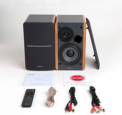 Edifier Powered Bookshelf Speakers R1280T with WiiM Mini AirPlay2 Wireless Wi Fi Audio Streamer  Stream Hi Res Audio from Spotify  Amazon Music and More