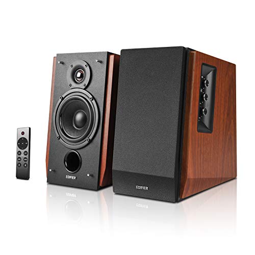 Edifier R1700BTs Active Bluetooth Bookshelf Speakers   2 0 Wireless Near Field Studio Monitor Speaker   66w RMS with Subwoofer Line Out
